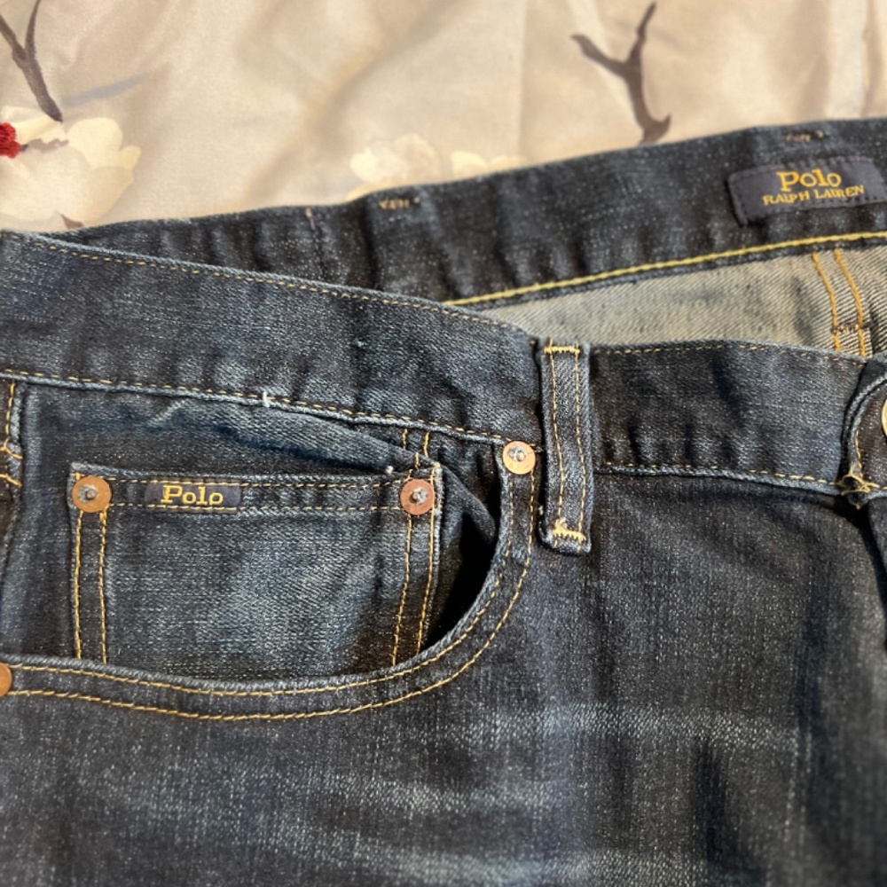 Jeans Only! Gently Used - POLO RALPH LAUREN Men Varick Slim Straight Jeans 38x34 - Picture 5 of 12